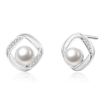 Lao Feng Xiang 999 Fine Silver Stud Earrings Women's