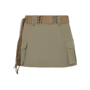 EPTISON WOMAN Cargo Short Skirts Women's Khaki Green