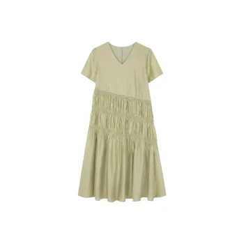 Mo Han Yi Mei Short Sleeved Dress Women's Light Green