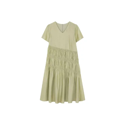 Mo Han Yi Mei Short Sleeved Dress Women's Light Green