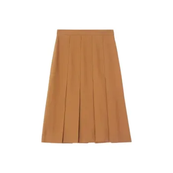 Burberry FW22 Casual Long Skirts Women's Camel