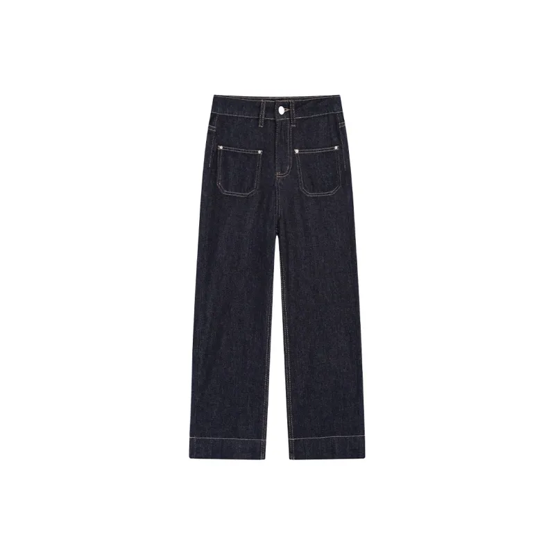 ETSE Jeans Women's Denim Blue Ankle Length-0
