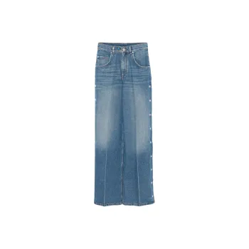 Stella McCartney Popper Studded Bootcut Denim Jeans