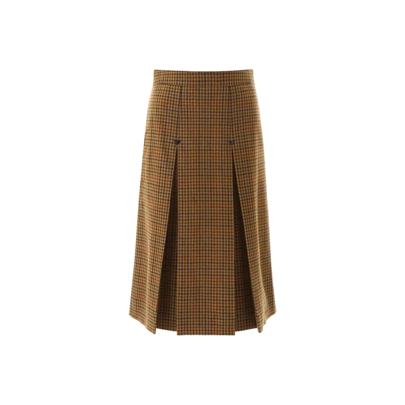 CELINE Casual Long Skirts Women's Yellow-0