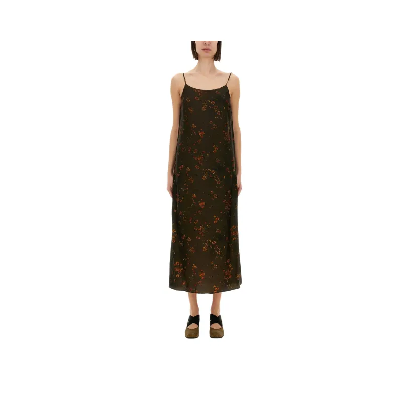 UMA WANG Floral Printed Sleeveless Midi Dress-0