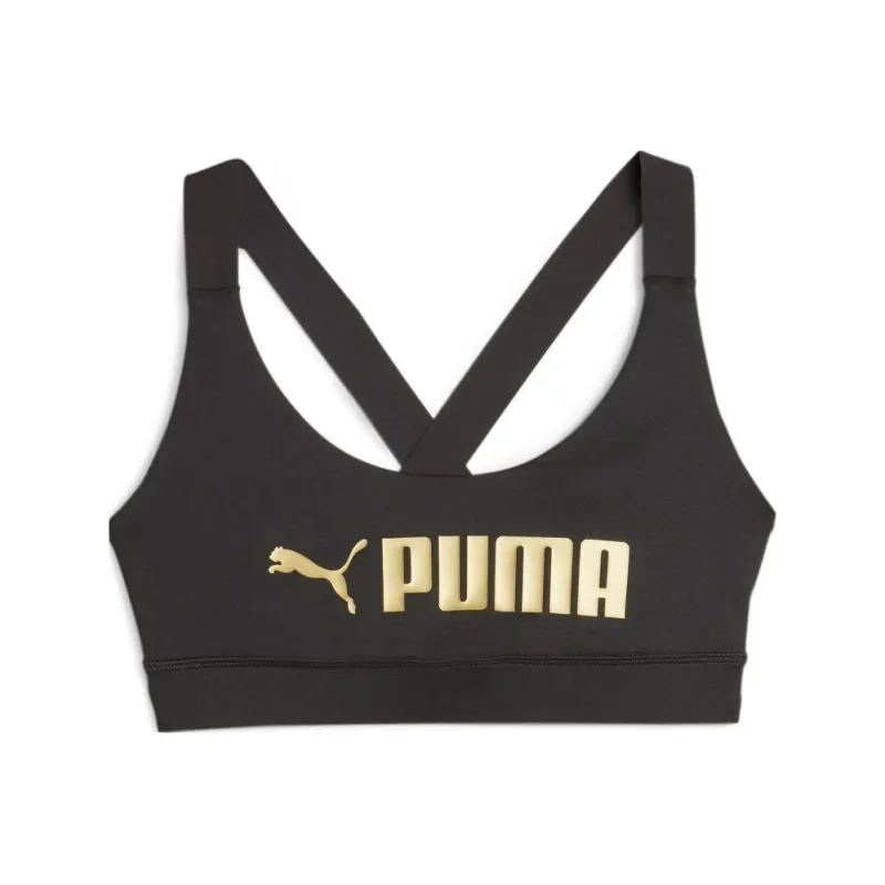 PUMA Mid Impact Fit Bra Sports Underwear Women's Black-0