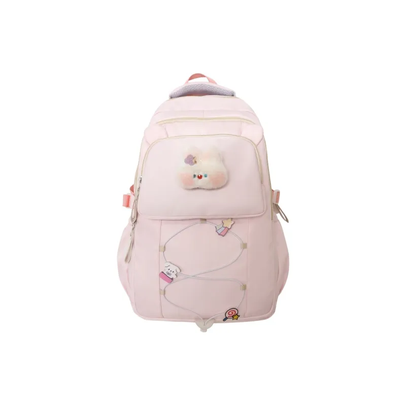 Yalu Nylon Backpack Women's Beige Yellow/Black/Burgundy/Purple/Pink-21
