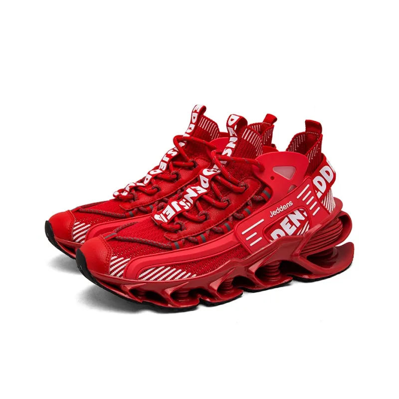 Jerden Smith Slip Resistant Moisture Wicking Coverage Low Top Casual Shoes Men's Red-2