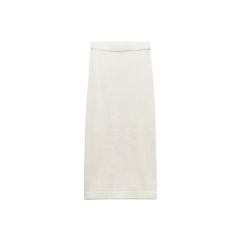 ZARA Casual Long Skirt Women's White-0