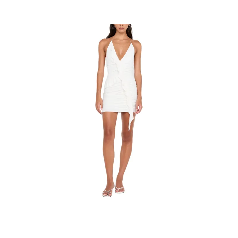 BEC+BRIDGE MARNIE MINI DRESS Slip Dress Women's WHITE/White-0