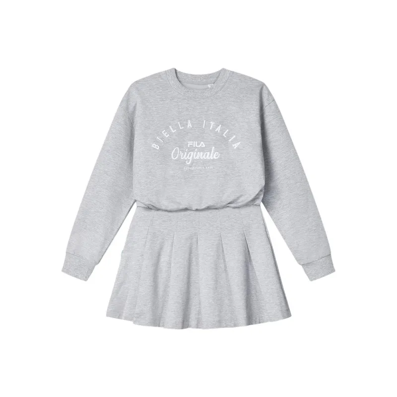 FILA Long Sleeved Dresses Women's Sunny Cloud Heather Gray-0