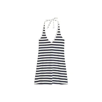 Hollister Sleeveless Dress Women's Marine Blue Stripe