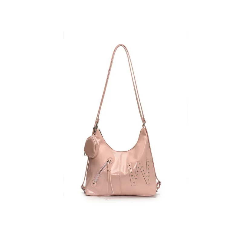 Yalu PU Backpack Shoulder Bag Regular Women's Black/White/Pink/Blue-14
