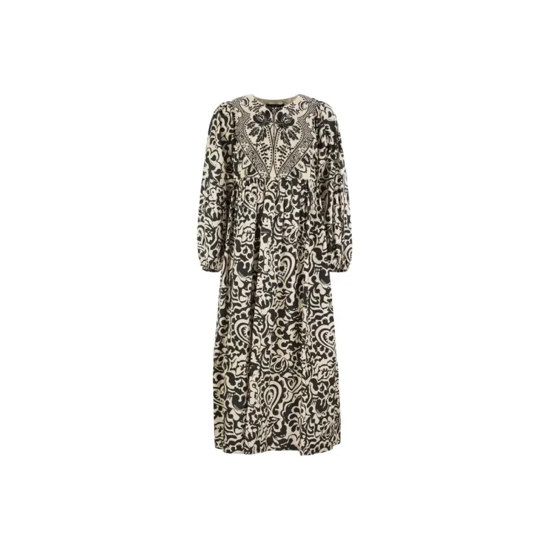 MaxMara Long Sleeved Dress Women's Beige-0