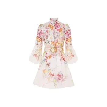 Zimmermann Natura Buttoned Mini Dress