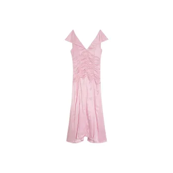 JIL SANDER Pleat detail Midi Dress