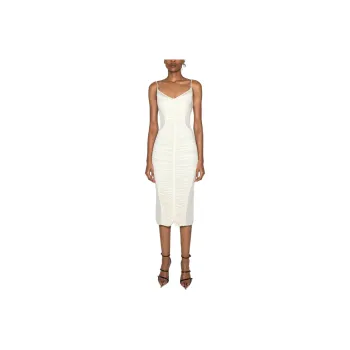 Mugler Ruched Midi Dress