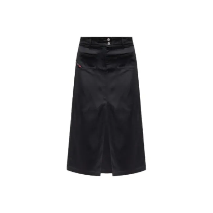 DIESEL Casual Long Skirt Women's Black-0