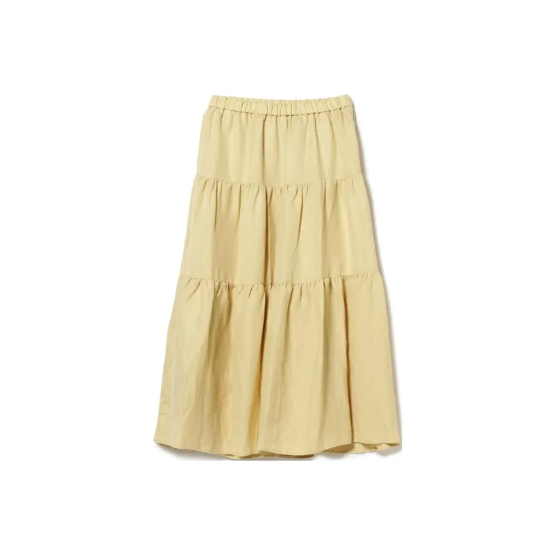 Beams Casual Long Skirts Women's Yellow-0