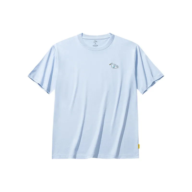 Anta x HAIBAOKANKAN,LIANMINGKUAN Life Collection T Shirt Unisex Aqua Sky Blue-0