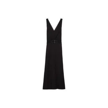 PRADA Sablé V Neck Dress