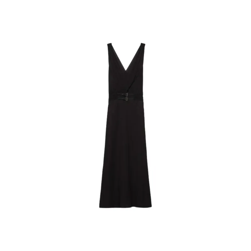 PRADA Sablé V Neck Dress-0