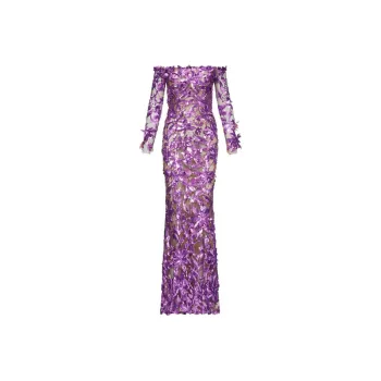 OSCAR DE LA RENTA SS24 Long-Sleeved Dresses Women's Purple