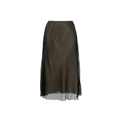 VINCE Sheer Slip Midi Skirt