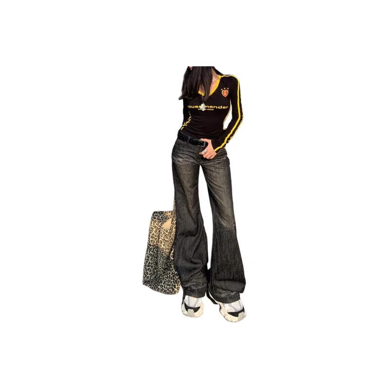 ZNZX FW24 Jeans Women's Black Gray-0