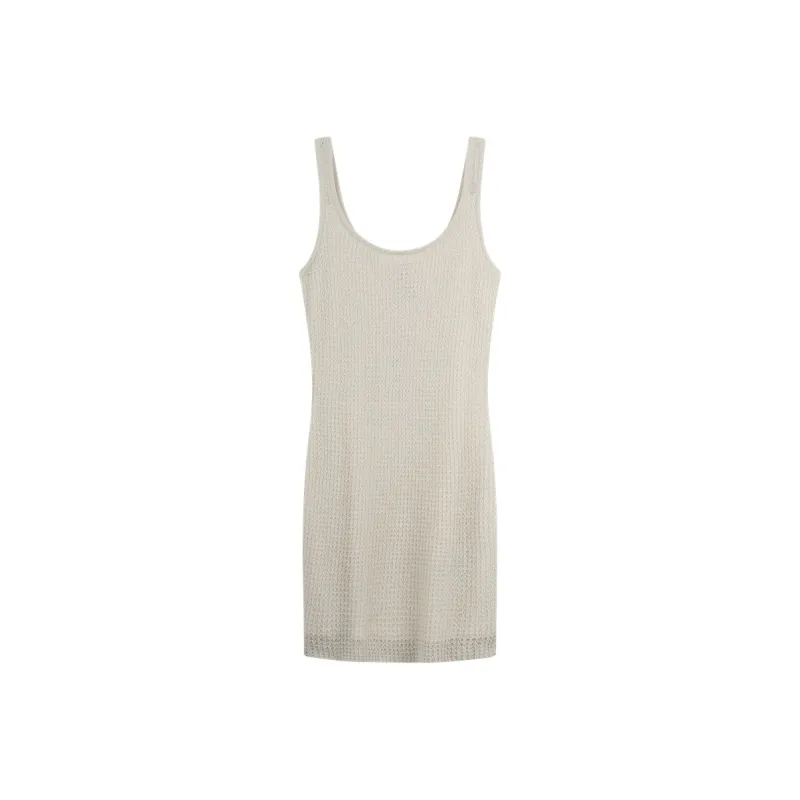 CALVIN KLEIN Sleeveless Dress Women's Beige Apricot-0