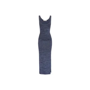 Christopher Esber Ribbed knit Detachable panel Maxi Dress