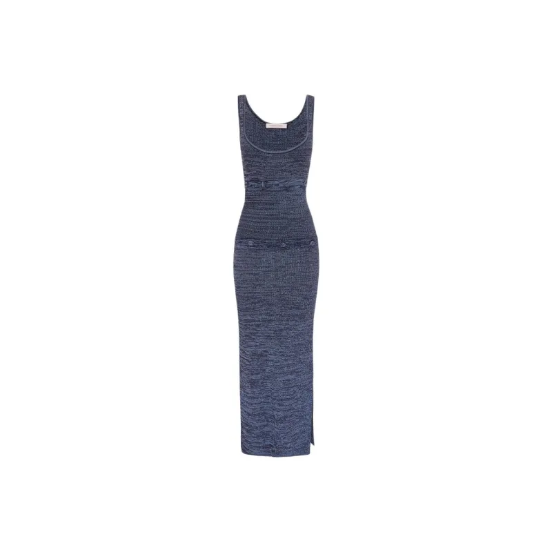 Christopher Esber Ribbed knit Detachable panel Maxi Dress-0