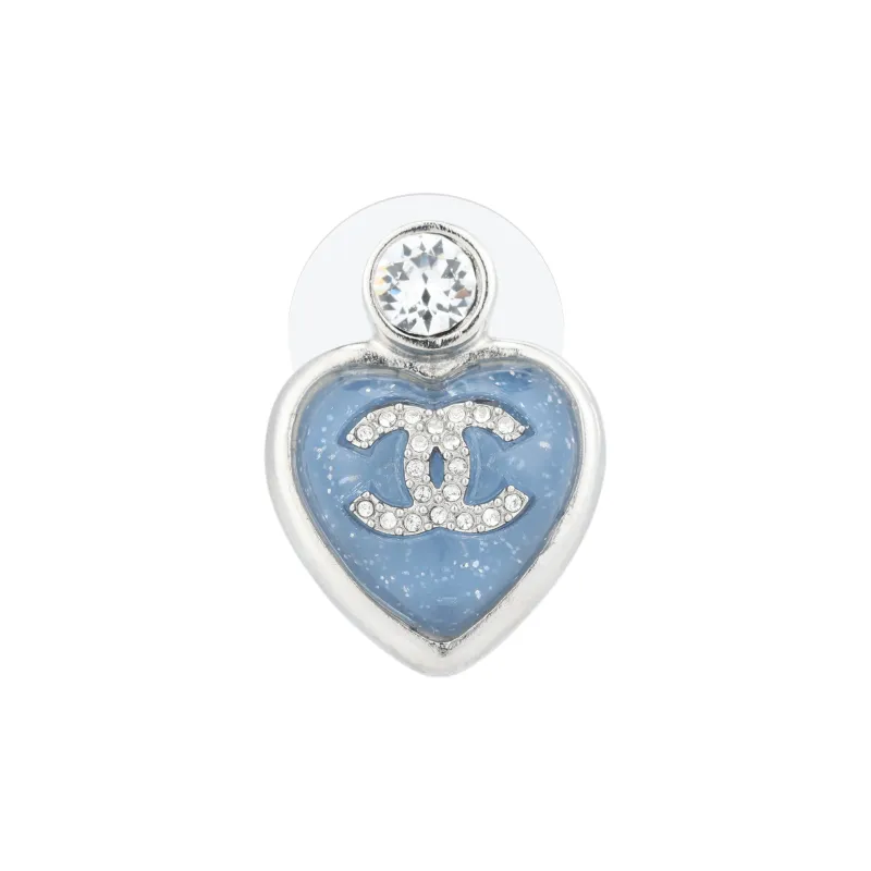 CHANEL Metal Earrings Women's Blue-1