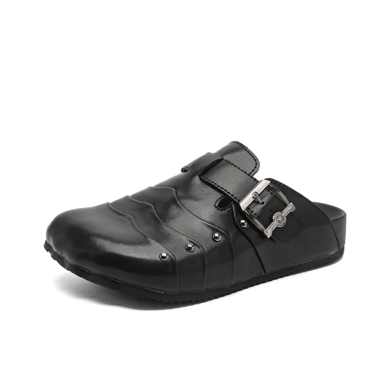 WEISHIBANGWEI Closed Toe Slippers Unisex Black-7