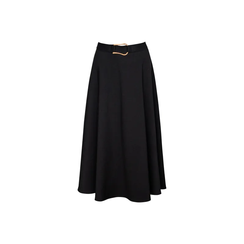 ROEYSHOUSE Casual Long Skirts Women's Black-0