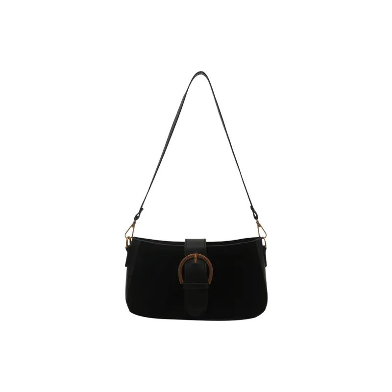 TOUTSEUL YOLO Suede Shoulder Bag Regular Women's Black/Red/Khaki/Coffee-0