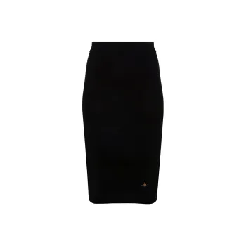 Vivienne Westwood Bea Logo Embroidered Midi Skirt