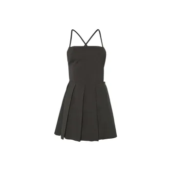 LOW CLASSIC Pleated Open-back Minidress