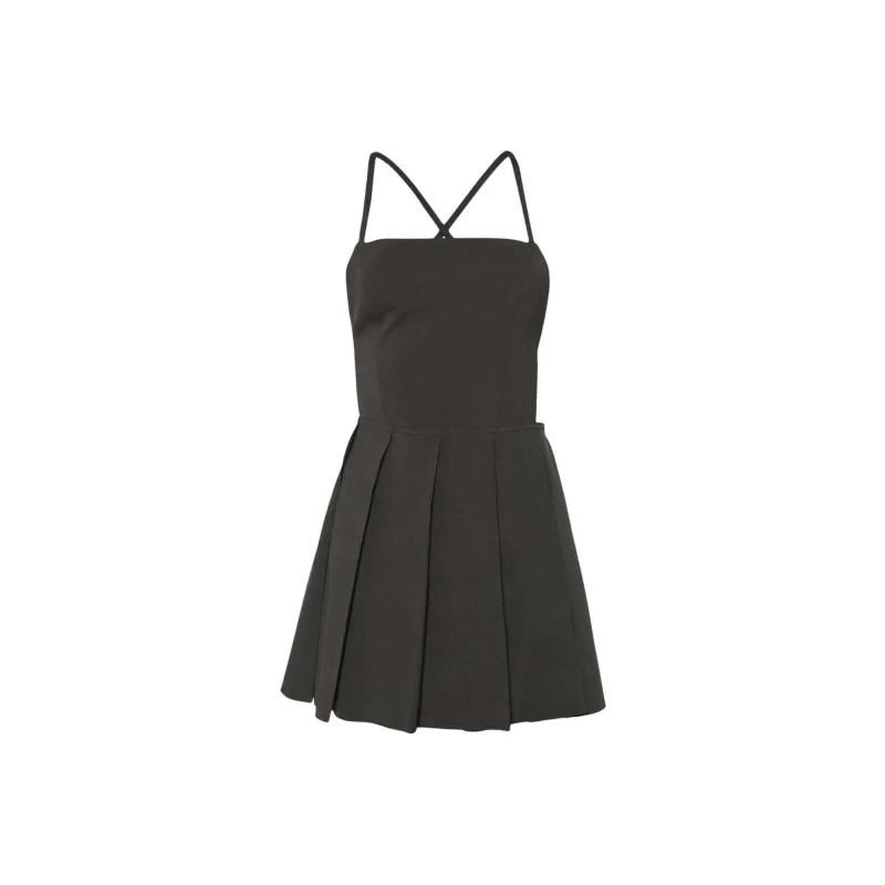 LOW CLASSIC Pleated Open back Minidress-0