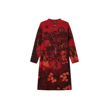 FINITY Long Sleeved Dresses Women's Red