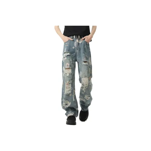 R.supeWeles Jeans Unisex Blue