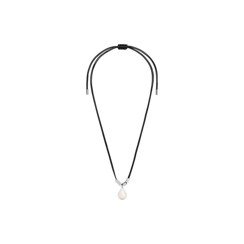 CELINE Pearl Necklaces Unisex Black-1