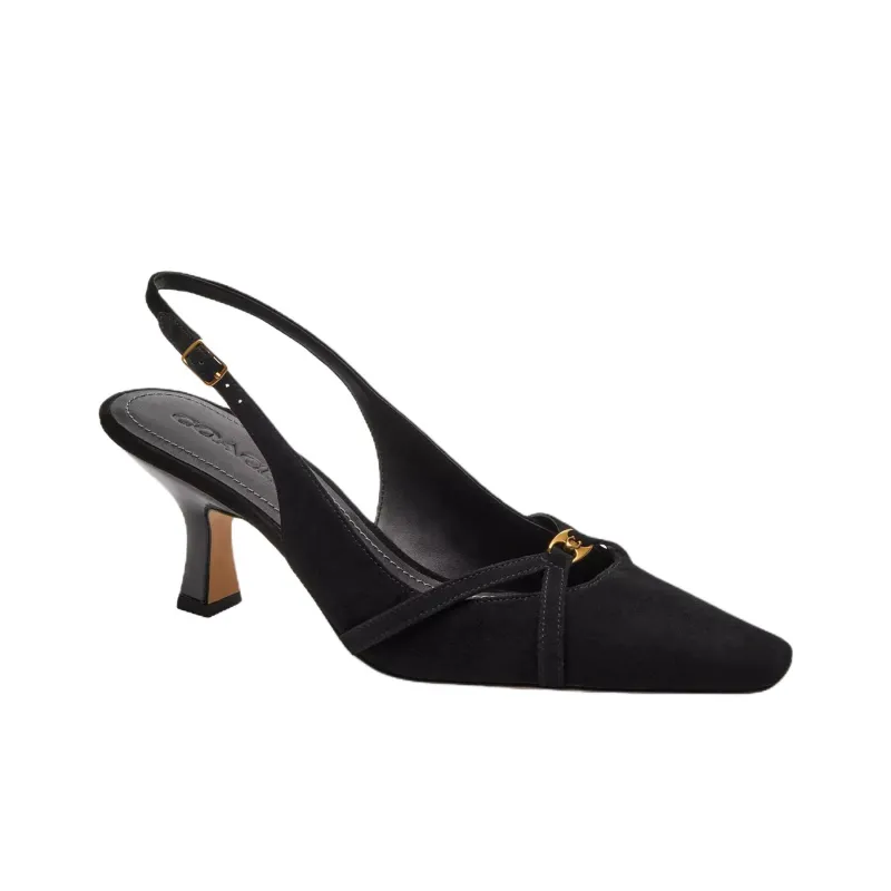 COACH Rowyn Slim Heel High Heels 6.4cm Women's Black-2