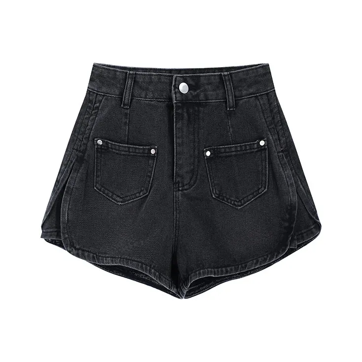Garbege Denim Shorts Women's Black-0