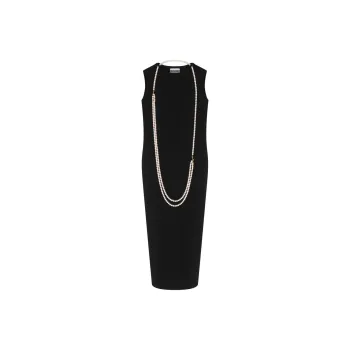 MOSCHINO Pearl embellished Midi Dress