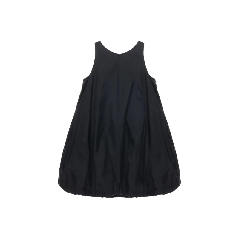 AMOMENTO Nylon Volume Mini Dress 'Black'-0