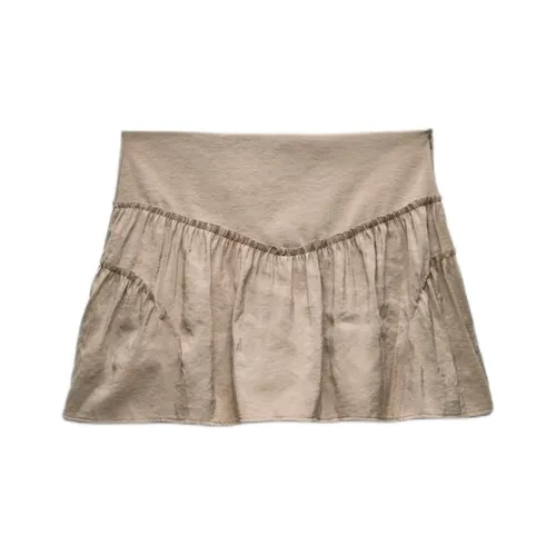 ZARA Casual Short Skirts Women's Brown