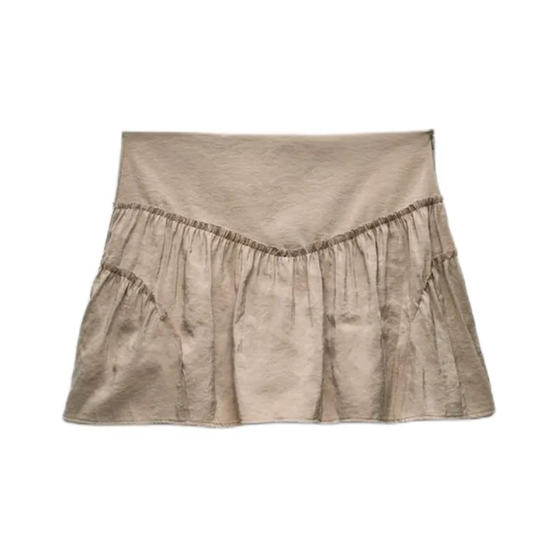 ZARA Casual Short Skirts Women's Brown-0
