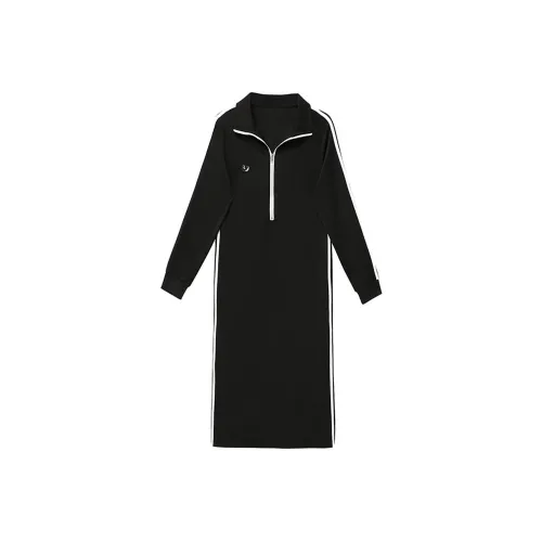 Mapping Long Sleeved Dresses Women's Black