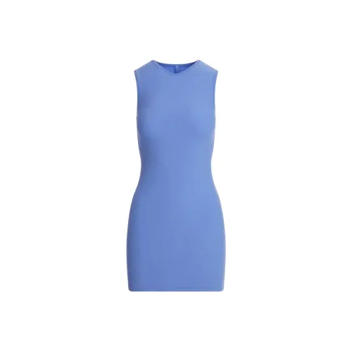 SKIMS SS25 SOFT LOUNGE V NECK TANK MINI DRESS Sleeveless Dress Women's CIELO/Xilo Blue